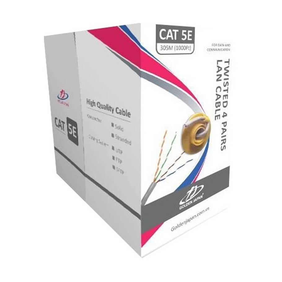 Cáp mạng 305 mét/ cuộn Golden Japan UTP CAT5E (đồng nguyên chất)